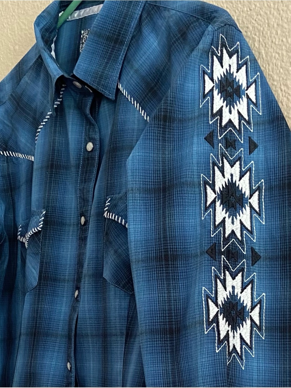 Shirt - Panhandle Rough Stock - Women's Large - Plaid - Western - Pearl Snap